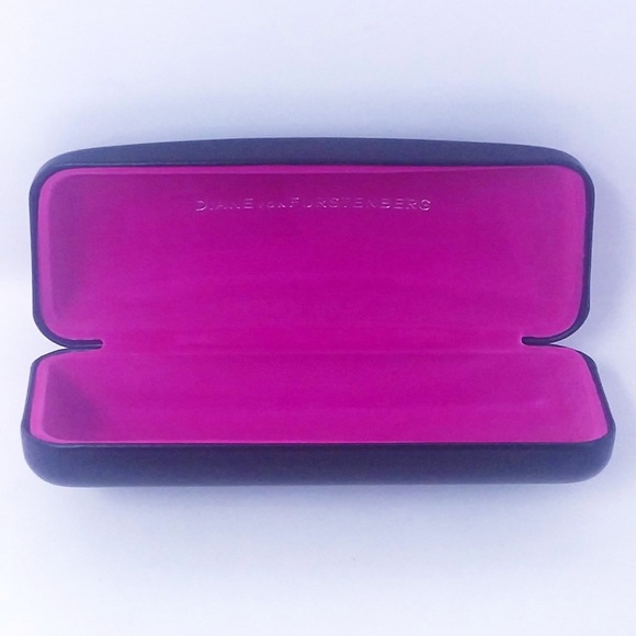 🎄 CHRISTMAS SALE! 🎄 Diane von Furstenberg Black Clamshell Glass Case Only - Picture 4 of 12